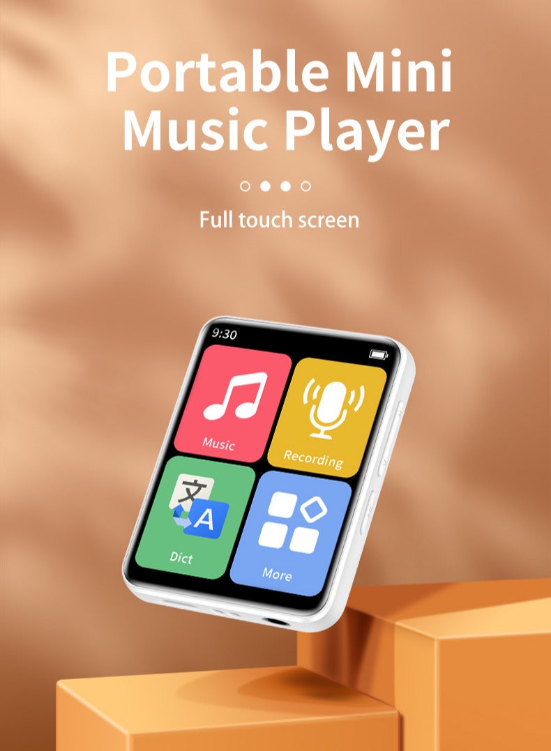 Pocket MP3/MP4 Music Player with Bluetooth Speaker – 2.0″ Full-Touch MP5 Portable Audio & Novel Reader, Includes 128GB TF Card  - Image 2