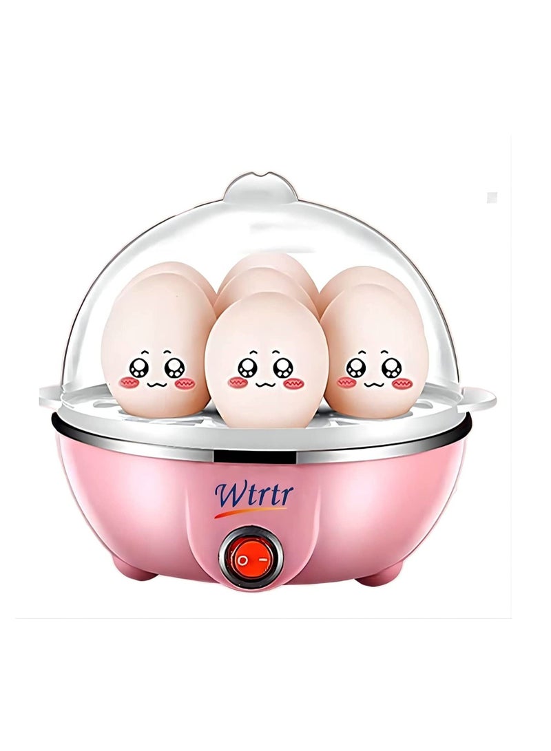 Wtrtr غلاية كهربائية لغلي 7 بيضات، وبخار، وسلق، باللونين الأبيض والوردي - Image 4