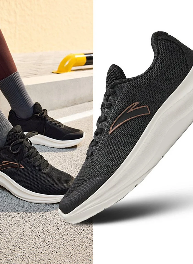 Anta Black/Golden/Beige Women's Lightweight Soft-Sole Running Shoes with Cushioned EVA Midsole for Women | Best Price UAE