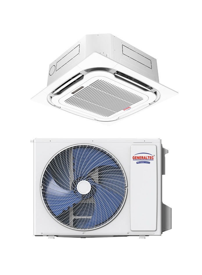 GENERALTEC مكيف هواء كاسيت عاملتك 2 طن إنفيرتر - ضاغط دوار، غاز تبريد R410A، مكيف كاسيت سقفي، ضجيج منخفض، مرحلة واحدة | نموذج GCIAC24CI | ضمان كامل لمدة سنة - Image 3