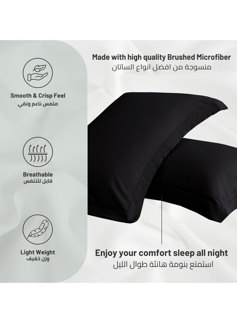 Donetella Standard Pillowcase Set of 2, Size 50x75 cm, Ultra Soft Brushed Microfiber, Envelope Closure, Durable, Wrinkle & Fade Resistant Pillow Covers  - Image 5