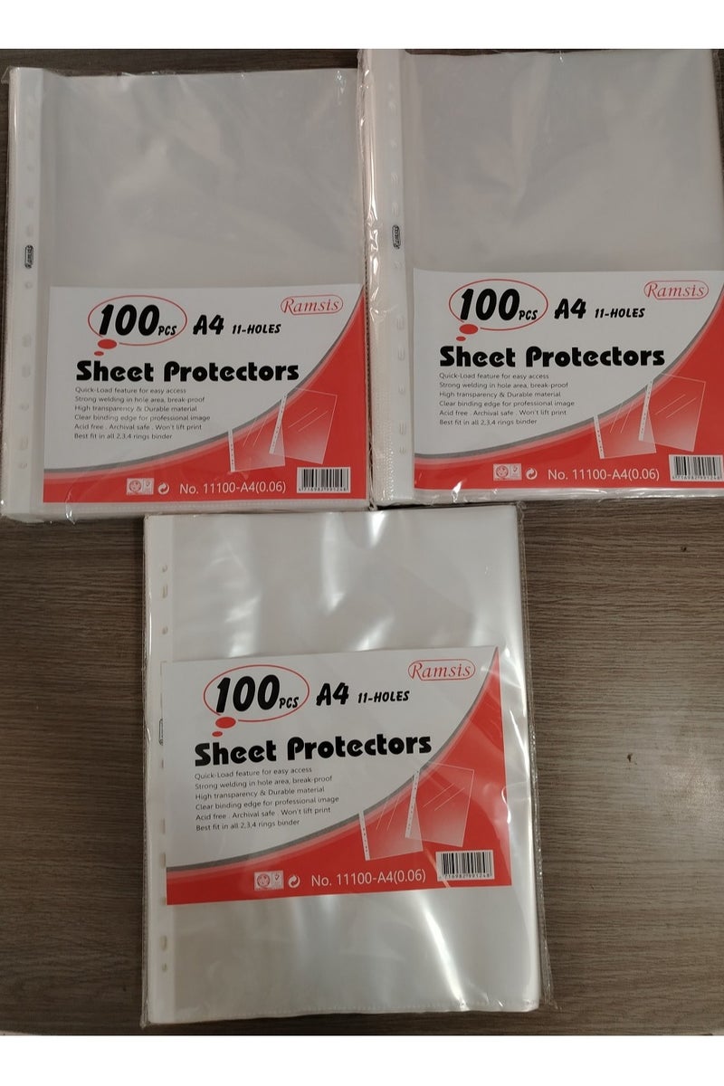 رمسيس ملفات شفافة على شكل حرف U 60 مايكرو من رمسيس   - 300 قطعة