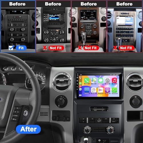 electrosmart 8core64G Android 15 for Ford F150 20092014 Car Radio 9 Inch QLED Touch Screen Car Stereo with Wireless CarplayAndroid AutoGPS WiFi Bluetooth Rear ViewDVRDPS - Image 3