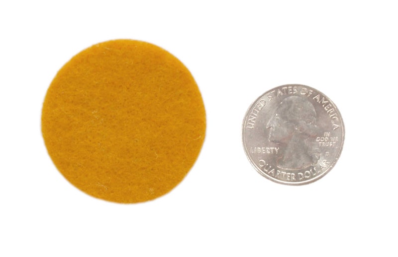 Playfully Ever After Mustard Yellow Craft Felt Circles (1.5 Inch - 94pc) - Image 2