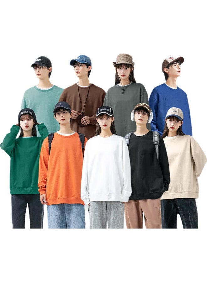 GENIOLAMODE Men'S Hoodie Spring Autumn Casual Letter Print Round Neck Men'S Clothing Khaki 2Xl - Image 2