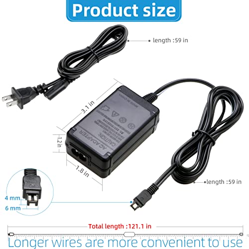 Glorich AC-L200 Replacement AC Power Adapter/Charger to Replace AC-L200 L200C L200D AC-L25 L25A L25B L25C for Sony Handycam DCR-HC40 PC109 SX85 DSC-HX100V HDR-CX150 CX900 HC7 PJ200 SR10 XR100 DEV-5 - Image 4