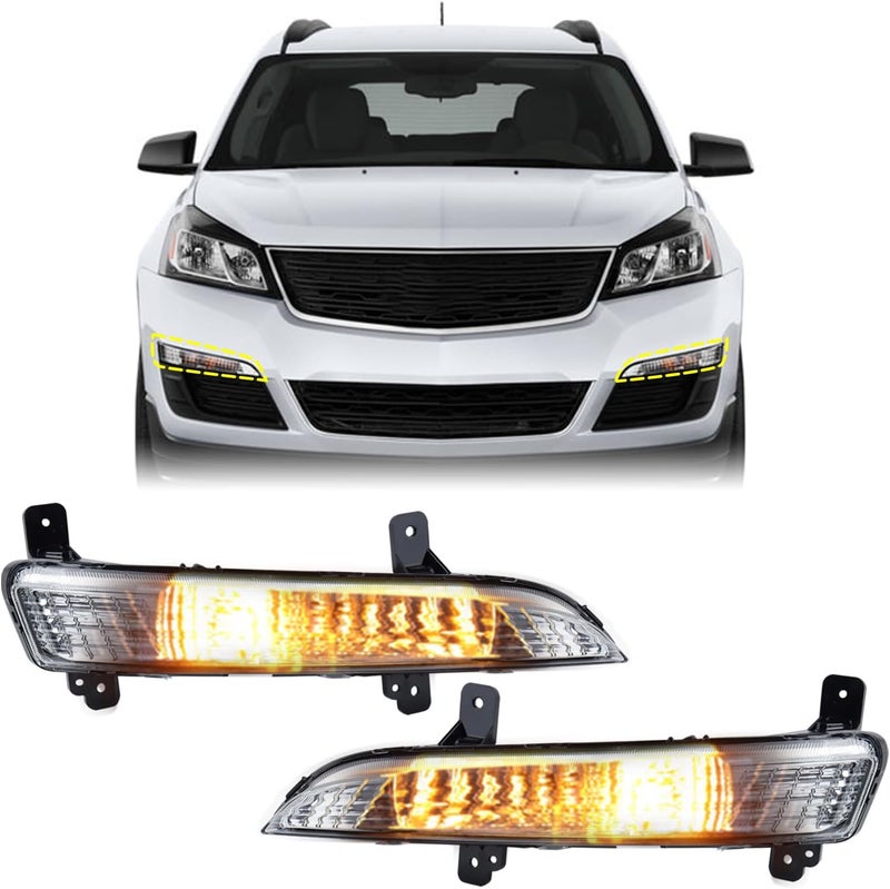 KAMDKI Left Driver and Right Passenger Side Turn Signal Light for 2013-2017 Chevy Traverse - Image 1
