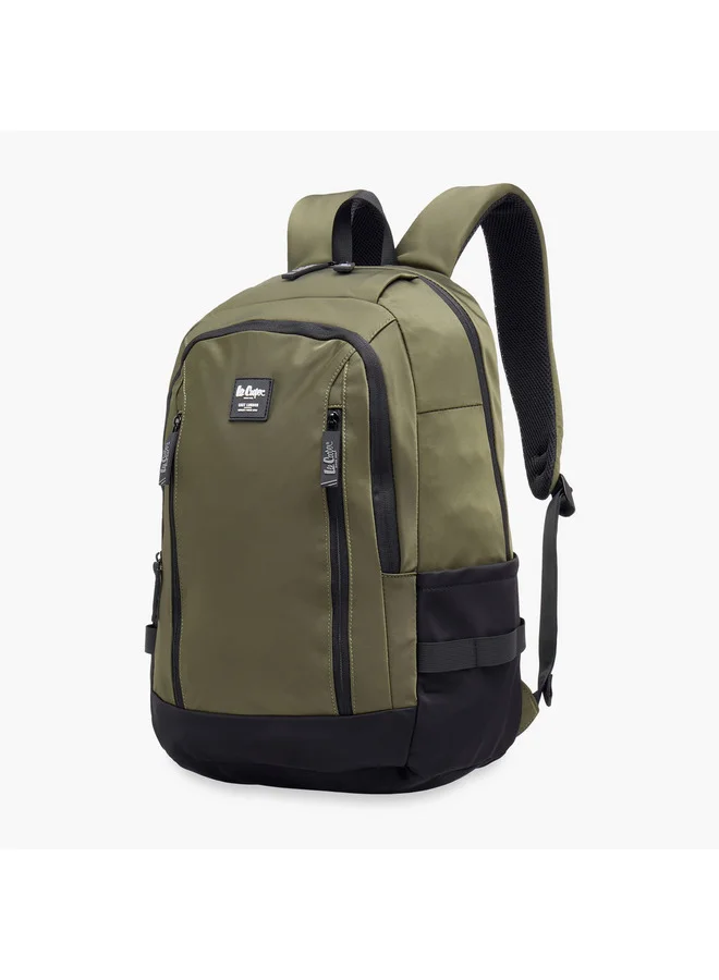 Lee Cooper Boys Solid Backpack with Adjustable Straps and Zip Closure - 19x35x50 cm