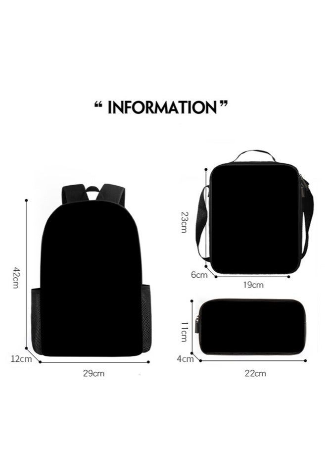 ماين كرافت طقم مدرسي مطبوع من ماينكرافت مكوّن من ثلاث قطع: حقيبة ظهر وشنطة يد وعلبة أقلام، تصميم عملي يلبي بسهولة احتياجات التحميل أثناء السفر. - Image 2