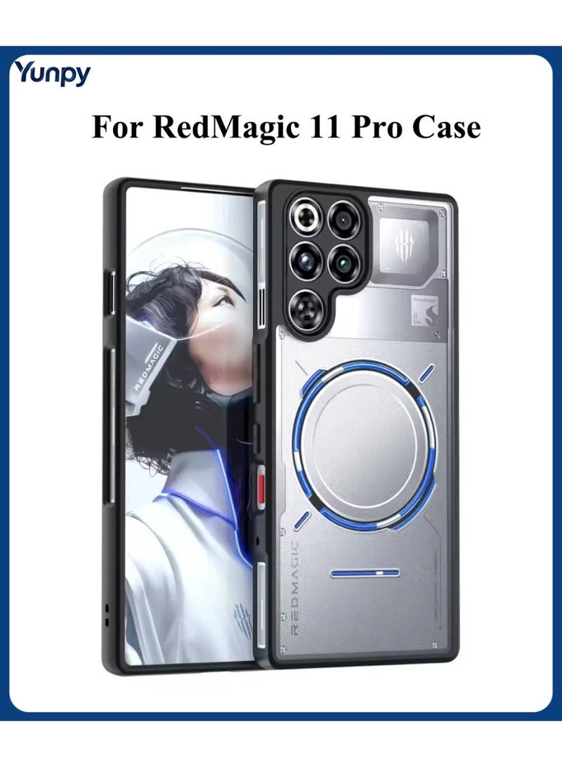 Yunpy Matte Anti-Fingerprint Clear Case for RedMagic 11 Pro, Skin-Friendly Touch, Hard PC Back + Soft TPU Bumper Shockproof Protective Cover, Scratch-Resistant & Non-Slip Gaming Phone Case - Image 1