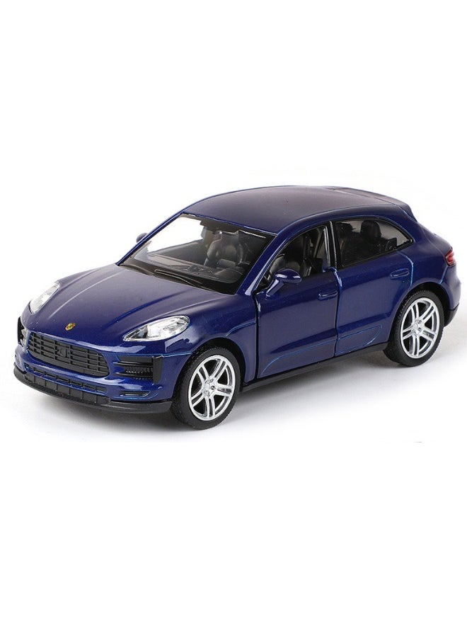 1/36 Porsche Macan Car Model, Porsche Model Car, Zinc Alloy Toy Car for Kids, Pull Back SUV Vehicles Toy Car for Toddlers Kids Boys Girls Gift (Blue)  - Image 1