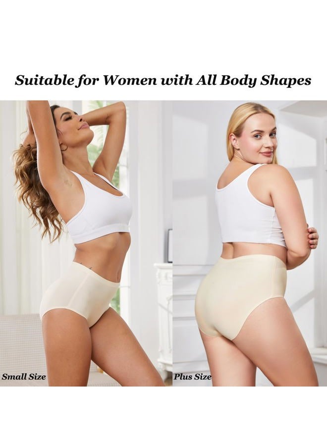 Bolivelan 5 Pack Women's Seamless Hipster Panties Invisible High Waist No Show Ladies Bikini Underwear (US 6/ M, Nude) - Image 5