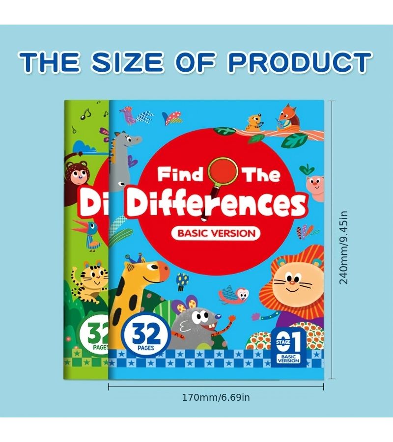 Spot The Difference A Training Book Color Coded Picture Recognition Activity for Attention And Observation Skills Game For Homeschool Childrens Cognitive Development - Image 2