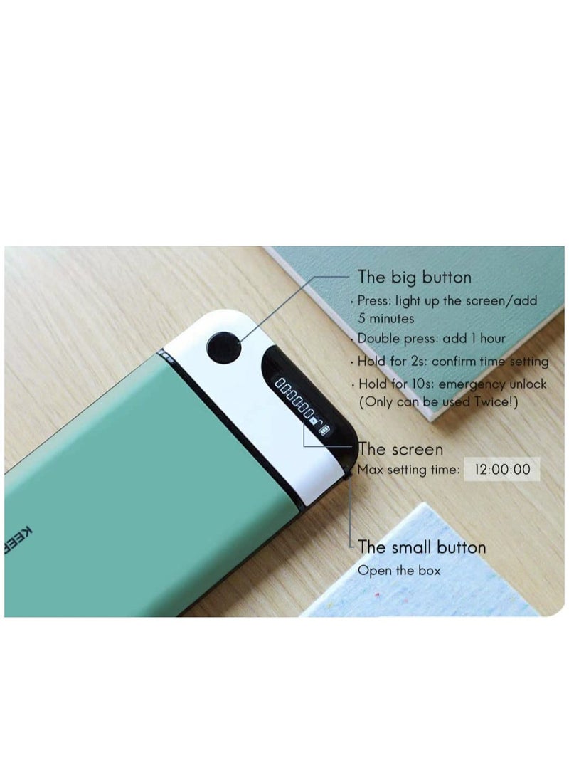 Cell Phone Lock Box with Timer, Portable Time Lock Box for iPhone and Android Phone, Help to Be Self-Discipline and Focus to Achieve Goals, Prevent Phone Addiction (Green) - Image 5