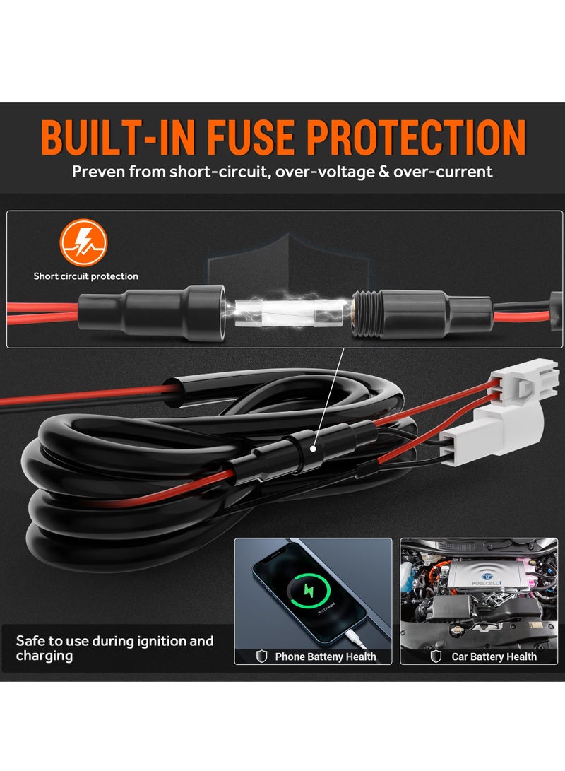 SOLARAE PD+QC3.0 Dual USB Car Charger Fit for Toyota, Type C USB Port Socket Fast Charging with LED Voltage Display & Frame Light, Car Power Socket Fit for Cellphone PDA Laptop GPS (1.3''√ó0.9'') - Image 3