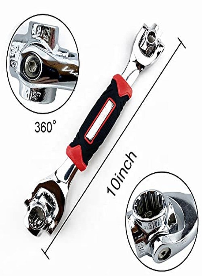 MLD Tiger Wrench 48 in 1 Universal Socket Wrench Multifunction Hand Tool with Spline Bolts 360 Degree Revolving Spanner (Material Plastic and Steel,Multicolor) - Image 3