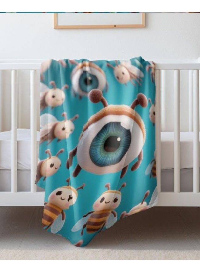 general Children's or student cartoon flannel thin blanket (warm and comfortable, suitable for sleep, games) 100cm*150cm - Image 4