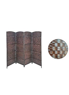 AL KHALDIYA Foldable partition room divider, 4 panels, dark brown 