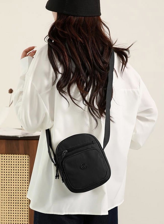 Collsants Small Crossbody Bags for Women Nylon Crossbody Purse Mini Shoulder Handbags, Black, Small - Image 2