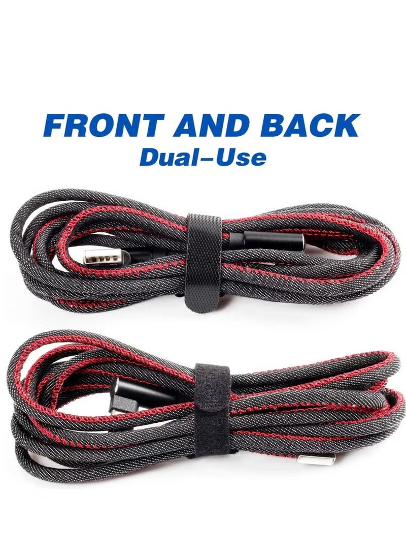 Loquat 100PCS Reusable Cable Ties, Black Adjustable 6-Inch Cord Organizer Ties, Multi-purpose Hook Loop Cable Management Wire Ties for Organizing Home, Office, Data Centers - Image 2