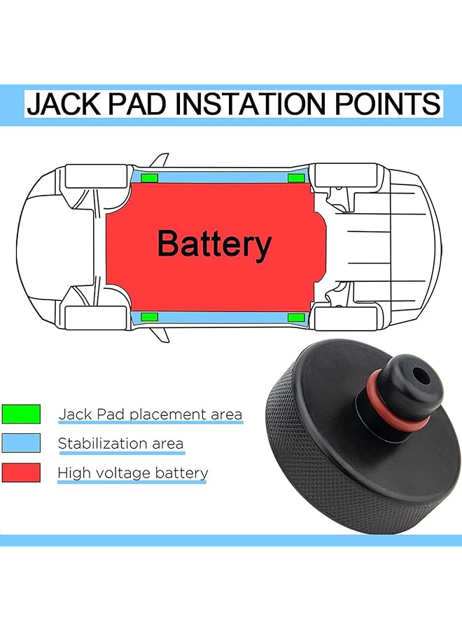 X Spring Jack Pad Puck, 4 Pcs Durable Car Stand Pads Compatible With Tesla Model 3/Y, Durable And Sturdy Jack Lift Pad Adapters With Easy To Install And Use, Perfect For Vehicle Maintenance, Repai - Image 3
