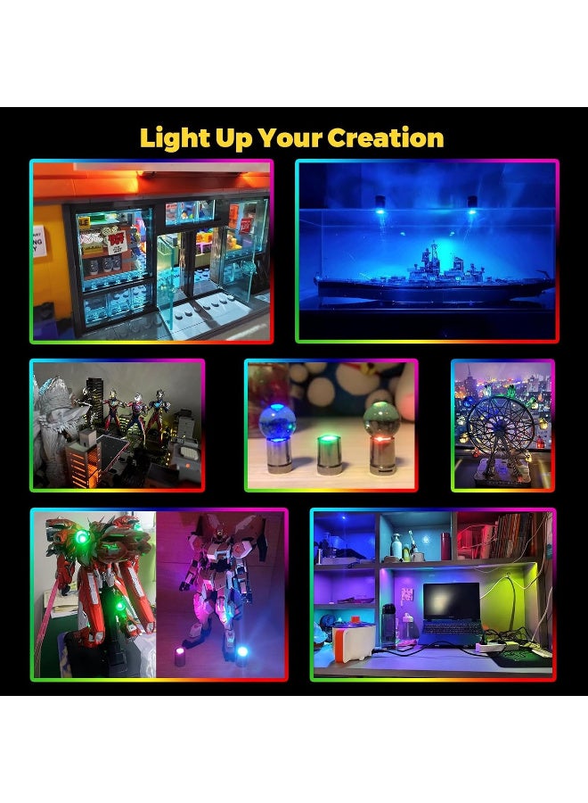 10 قطع كشافات LED صغيرة لاسلكية، تعمل بالبطارية، ضوء أبيض دافئ، مثالية للفنون، عرض المجوهرات، الخزائن والمشاريع اليدوية. - Image 4