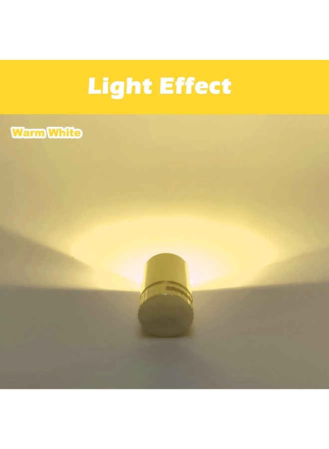 10 قطع كشافات LED صغيرة لاسلكية، تعمل بالبطارية، ضوء أبيض دافئ، مثالية للفنون، عرض المجوهرات، الخزائن والمشاريع اليدوية. - Image 2