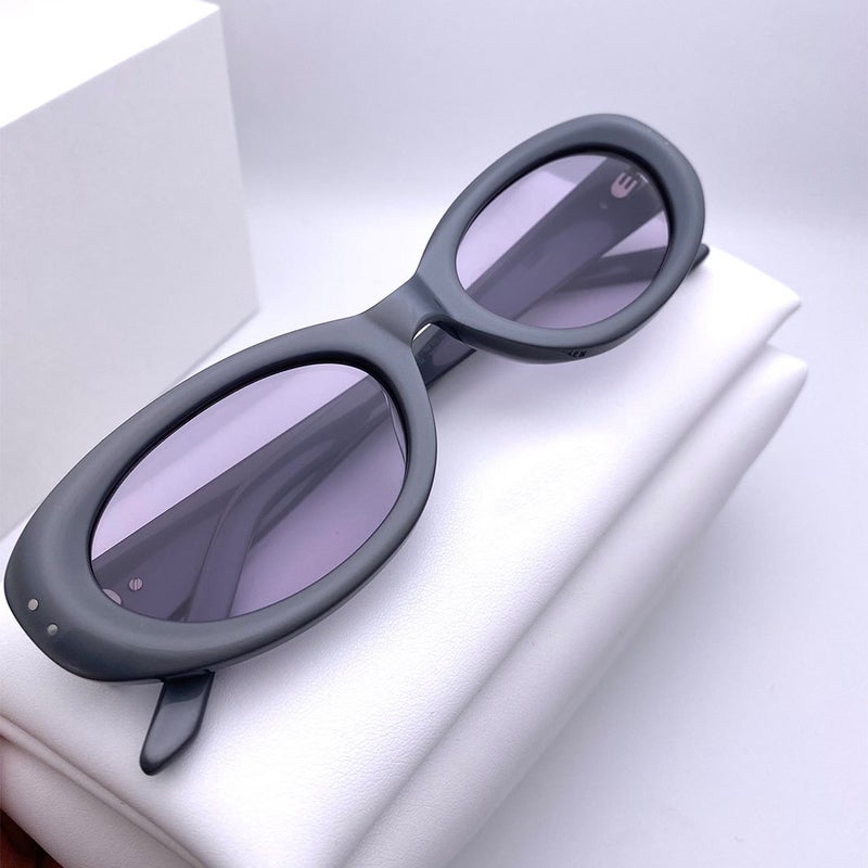Generic 2024 New GM Oval Cat-Eye Sunglasses for Women Grey 