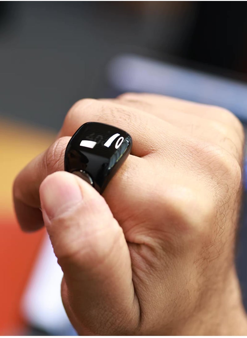 SH PROTECT TOUCH - Zikr Ring Smart Tasbeeh Counter Weslamic iTasbih Ring - Salam Prayer timing reminder,OLED display,IPX67 Waterproof, Adjustable Ring (18mm Plus 20mm) - Image 1
