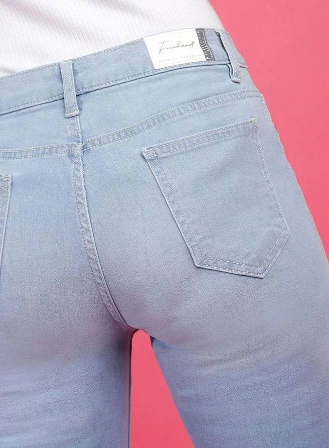 Freehand  Freehand Women Blue Bootcut Fit Solid Jeans for Women | Best Price UAE