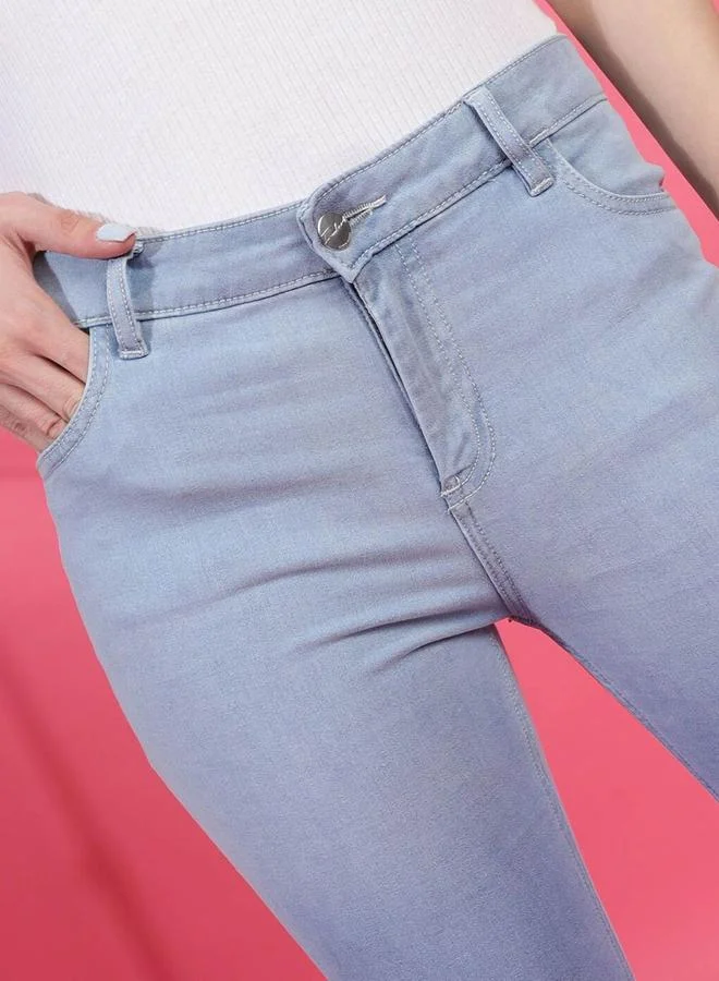 Freehand  Freehand Women Blue Bootcut Fit Solid Jeans for Women | Best Price UAE