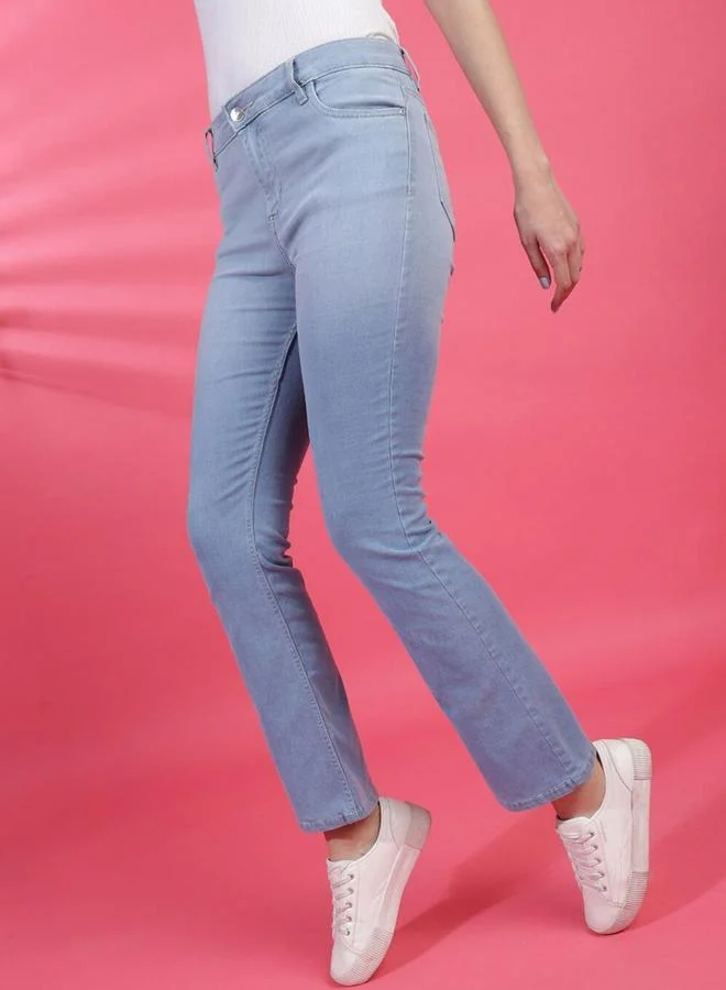 Freehand  Freehand Women Blue Bootcut Fit Solid Jeans for Women | Best Price UAE