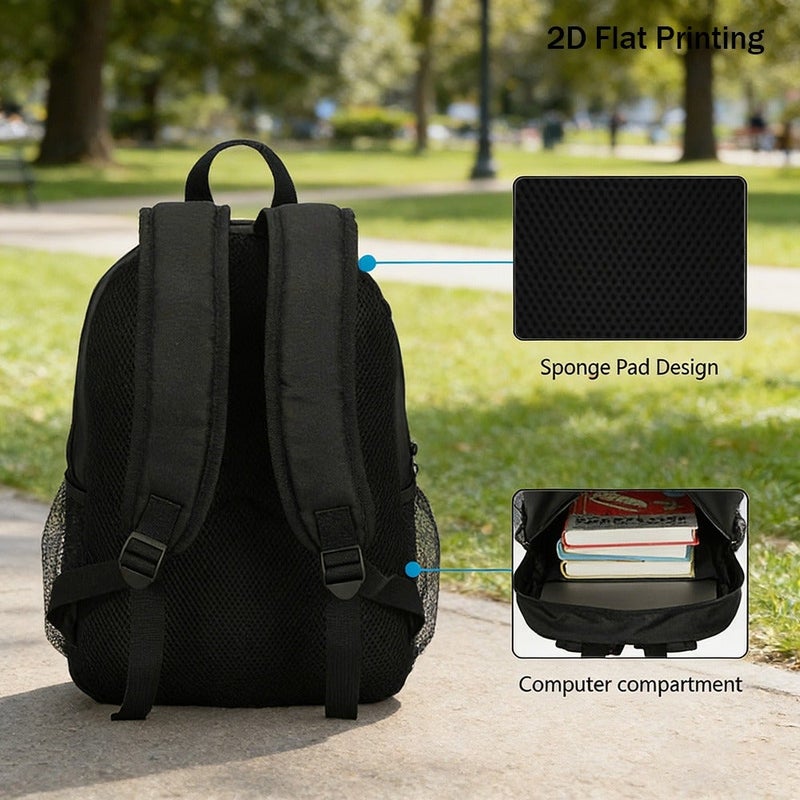 Fashion Vibrant Neon Mythical Griffin Backpack Durable Large Capacity 2D Flat Print for travel outdoor party for Unisex - Image 4