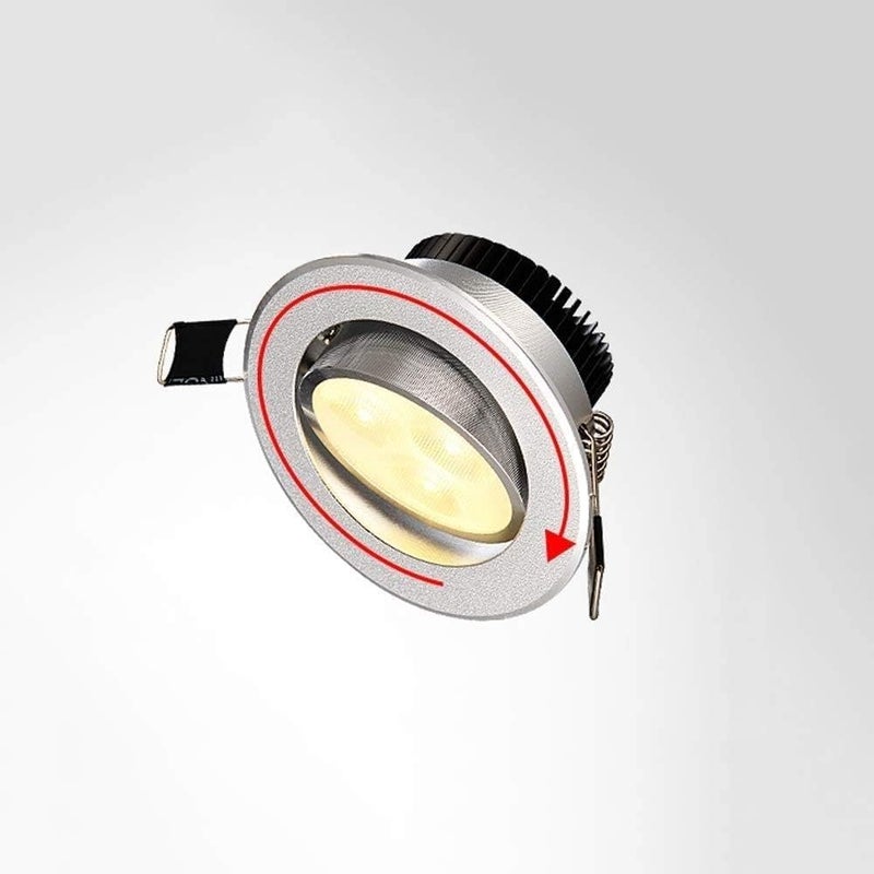 Recessed Lighting Housing Trim Kits Aluminum Indoor Embedded Downlight Commercial Illumination Spotlight Decoration Lighting Recessed Ceiling Panel Light,Warm Light_,White Light-7w - Image 4