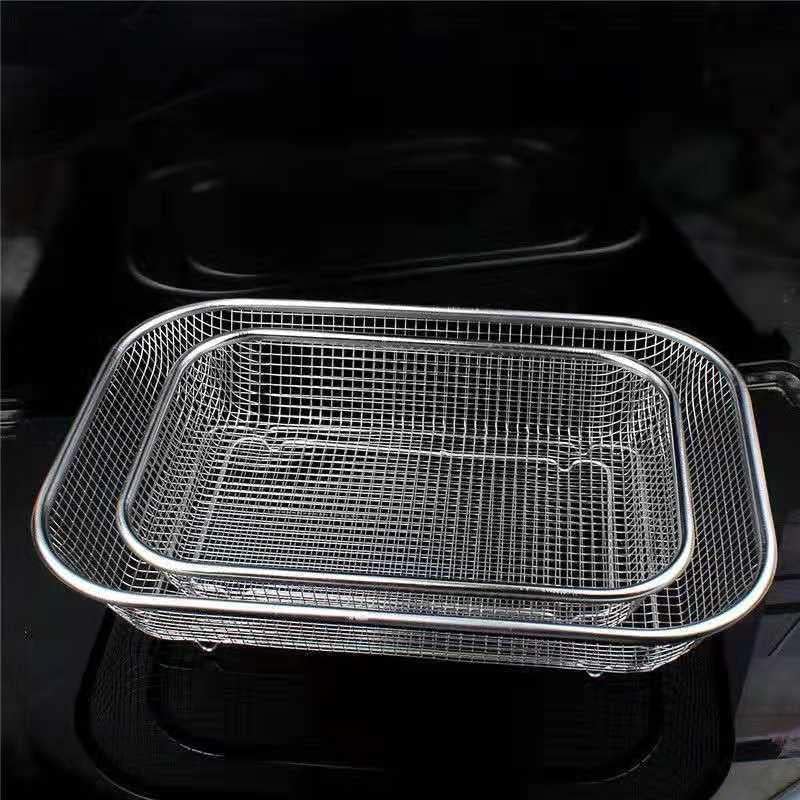 Snevad Stainless Steel Air Wire Fruit Basket Small Countertop Fruit Bowl for Washing Fruits, Vegetables Kitchen Tool for Fried Food Home Kitchen Multi Purpose Cooking and Snacks Oven Accessory Basket - Image 2