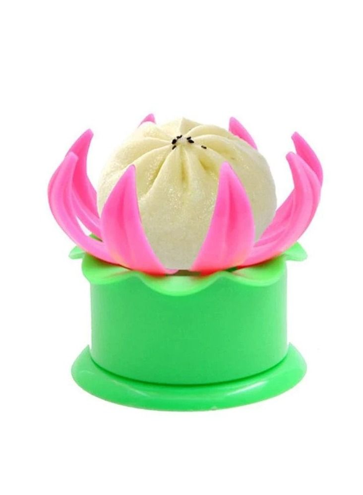 Stuffed Bun Dumpling Steamed Maker Mold Baking Tool Green and Pink - Image 1