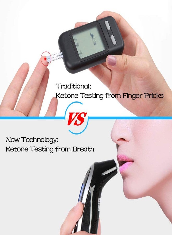 coolker Ketosis Breath Meter, Professional Digital Keto Breath Tester for kKetosis with 10 Mouthpieces(Black) - Image 3