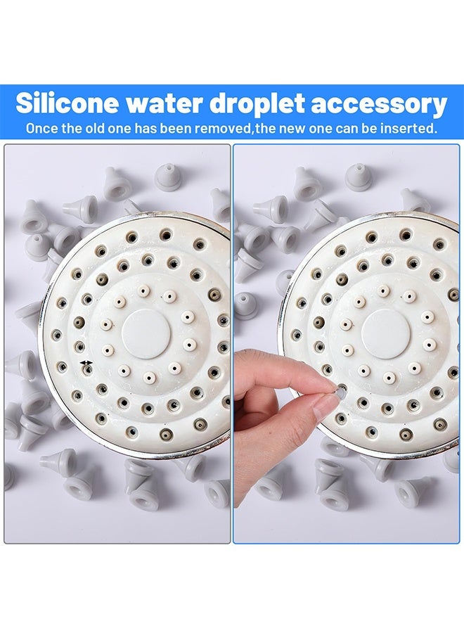 50PCS Shower Head Nozzles Parts: Mini Silicone Shower Nozzle Replacement for Home Improvement, Bathroom Decor, Universal Rainfall Shower Head Nozzle Sprinkler for Hole Diameter 0.16inch - Image 3