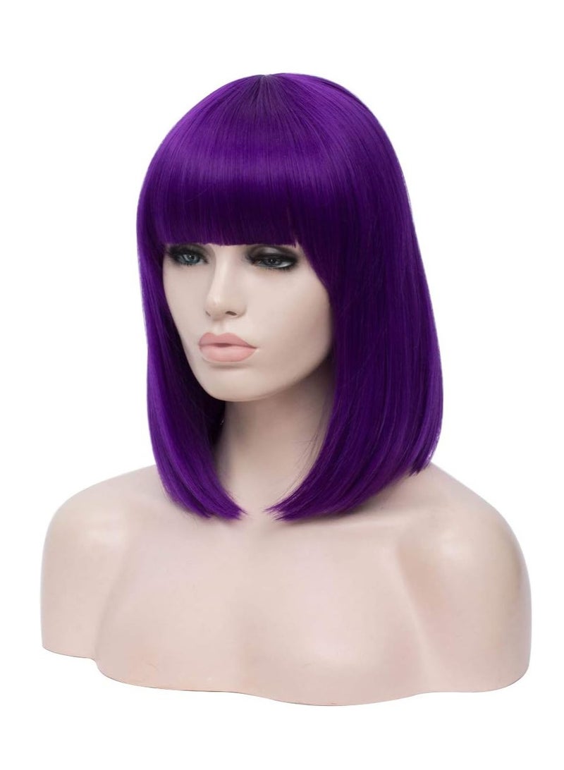 Estelle Bob  Short Straight Cosplay Fiber Hair Wigs for Women Girls Natural Looking Heat Resistant Synthetic Wig - Image 4