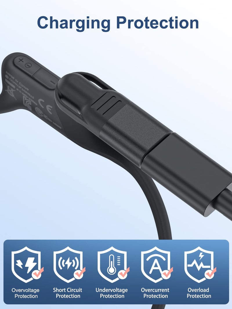 seynli USB C to Magnetic Adapter for Aftershokz Headphones Charger, Compatible with Shokz Aeropex, OpenRun, OpenRun Pro, OpenRun mini, OpenComm 2/UC, for Aftershokz Charging Cable - Image 4