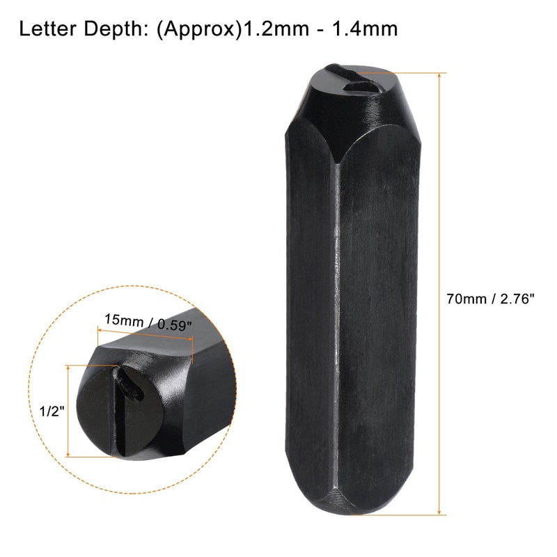 uxcell 1/2" (12.5mm) Number and Letter Stamp Set, A-Z & 0-9 Punch Press Tool for Metal Plastic Wood Leather - Image 2