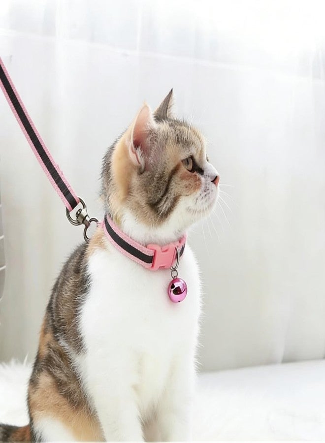 WeimoMonkey XS Dog Collar with Bell Leash Set, Basic Nylon Reflective Puppy Collars for XXS Xs Small Cat Pet Animal Litter Tiny Kitten Girls,Red - Image 4