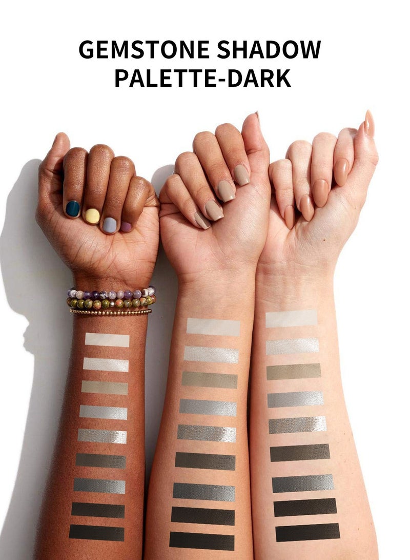 docolor Eyeshadow Palette 9 Colors Black Pearlescent Gemstone Shadow Palette Highly Pigmented Mattes Shimmers Naked Smokey Glitter Cream Colorful Powder Blendable Long Lasting Waterproof Makeup Palette  - Image 2