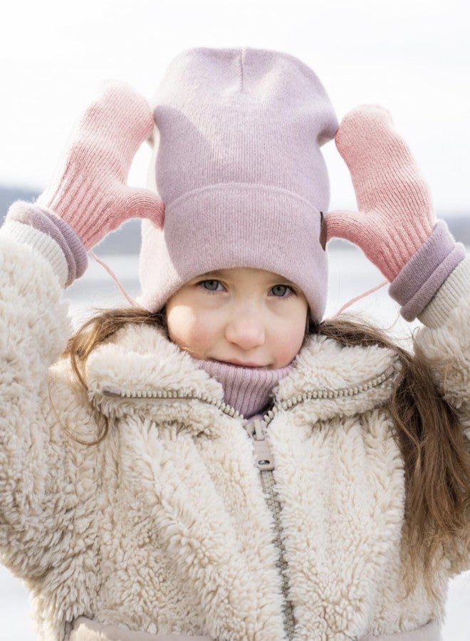 PLZSITDOWN Toddler Winter Mittens Solid Knitted Cold Protection Magic Gloves Mitten for Boys Girls Pink - Image 5