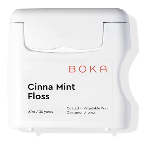 BOKA Boka Cinna Mint Woven Dental Floss Made from Natural Vegetable Wax TeflonFree 30 Yards of Waxed Floss Pack of 1