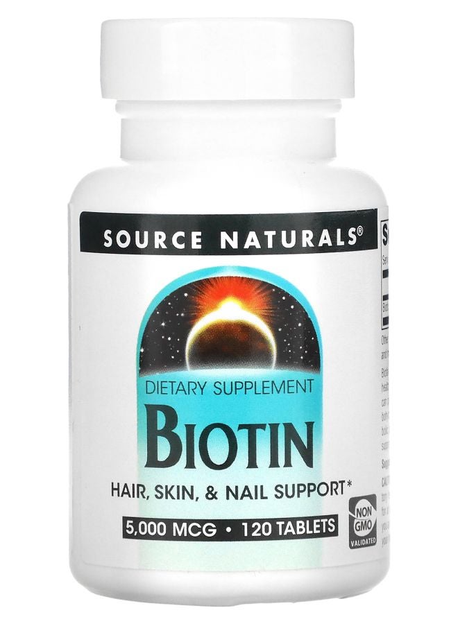 Biotin 5000 mcg 120 Tablets