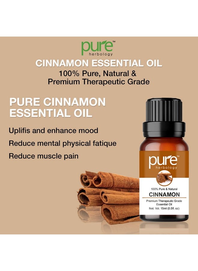 Pure Herbology Pure Herbology Natural & Pure Cinnamon Essential Oil Helps Reduce Dandruff, Lightens Scars & Blemishes - Cruelty Free - 15ml  - Image 5