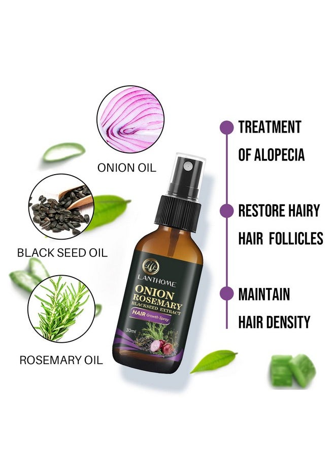 Lanthome - Hair Growth Spray Onion Oil For Hair Growth Organic Hair Growth Serum Enriched With Rosemary Black Seed Oil Control Hair Loss Promotes Hair Growth - Image 1