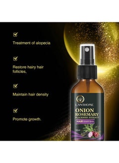 Lanthome Hair Growth Spray Onion Oil For Hair Growth Organic Hair Growth Serum Enriched With Rosemary Black Seed Oil Control Hair Loss Promotes Hair Growth  - Image 3
