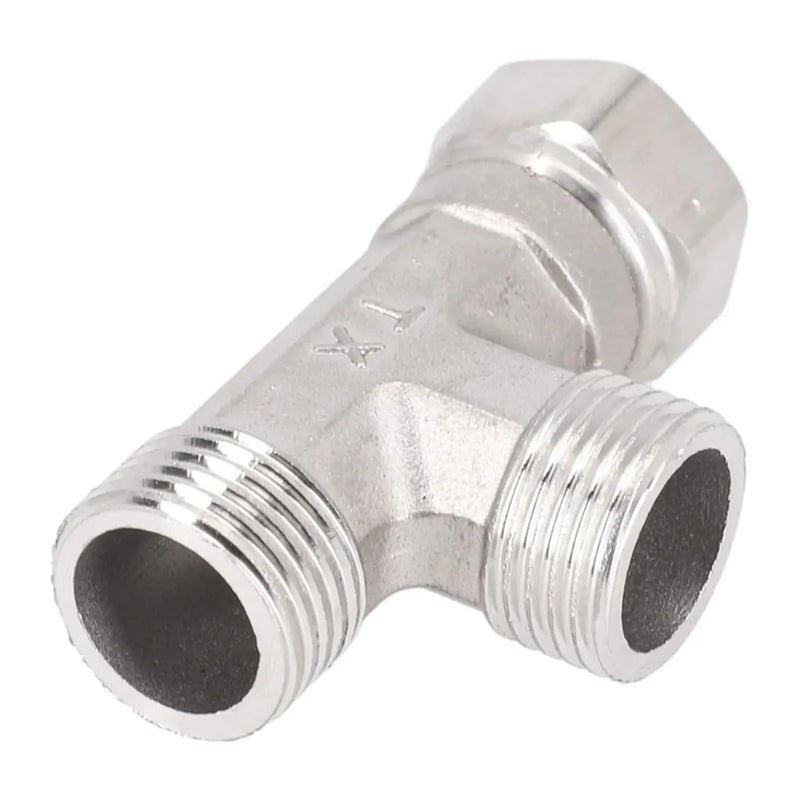 صمام T ثلاثي الاتجاه من الفولاذ المقاوم للصدأ G1 2 بوصة لتحويل مياه المرحاض لرشاش البيديه - Image 5